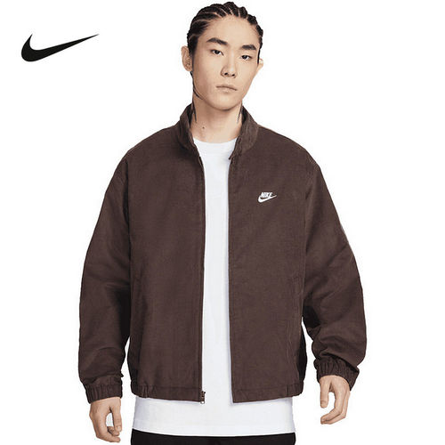 NIKE耐克运动外套男装新款春季小标灯芯绒复古立领夹克IR0105-237