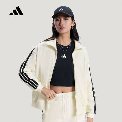 adidas阿迪达斯运动外套女新款春休闲针织立领夹克KS2816 KS2817