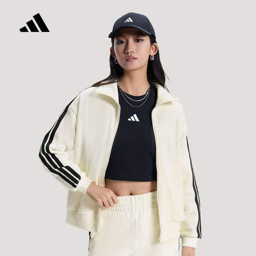 adidas阿迪达斯运动外套女新款春休闲针织立领夹克KS2816 KS2817
