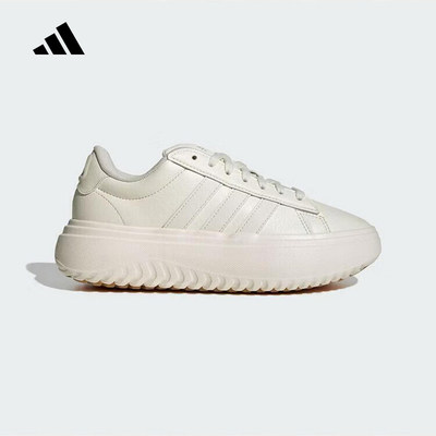 adidas阿迪达斯女鞋GRAND COURT PLATFORM厚底运动休闲鞋 IH9111