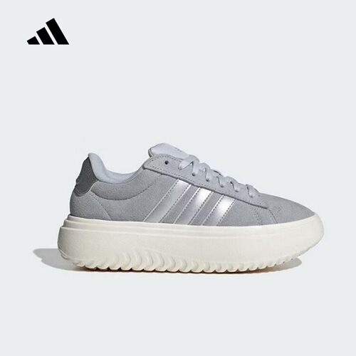 adidas阿迪达斯女鞋2026春GRAND COURT PLATFORM厚底休闲鞋IH9102