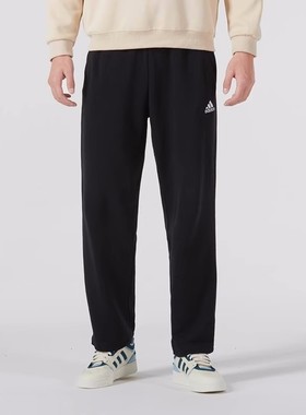 adidas/阿迪达斯运动裤男子休闲宽松透气舒适直筒针织长裤 IC9425