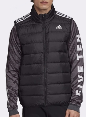 Adidas/阿迪达斯运动马甲男子秋冬立领保暖羽绒马甲GH4583 GH4584