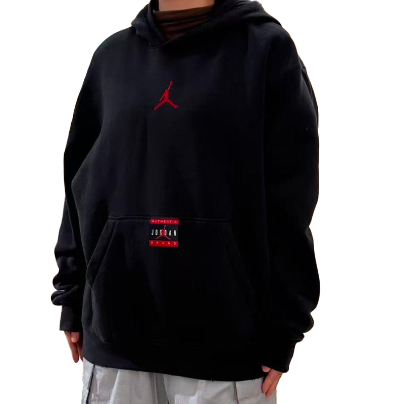 Nike耐克男子卫衣冬新款Jordan加绒连帽保暖运动套头衫HV5046-045