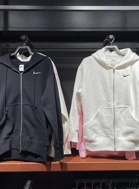 Nike耐克外套女子OVERSIZE连帽衫宽松针织运动保暖休闲夹克DQ5759