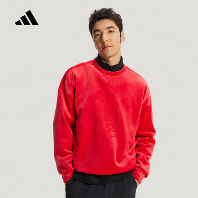 adidas阿迪达斯卫衣男2026春马年加绒套头衫KE4067 KE4068 KE4069