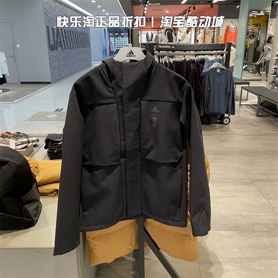 阿迪达斯男连帽加绒运动外套