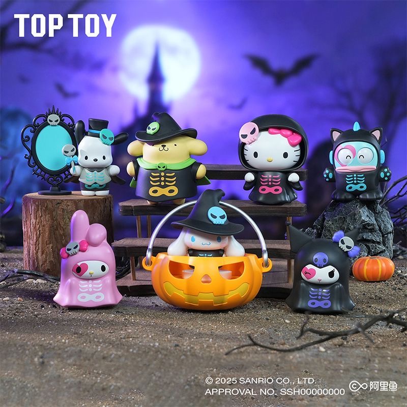 新品TOPTOY三丽鸥万圣捣蛋夜系列潮玩盲盒模玩手办摆件生日女礼物