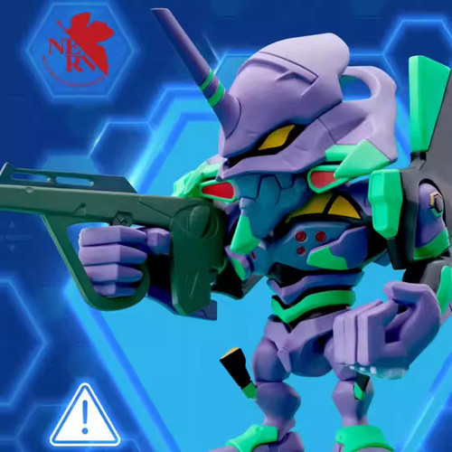 万代QMSV-C EVANGELION新世纪福音战士盲盒潮玩EVA初机号Q版周边