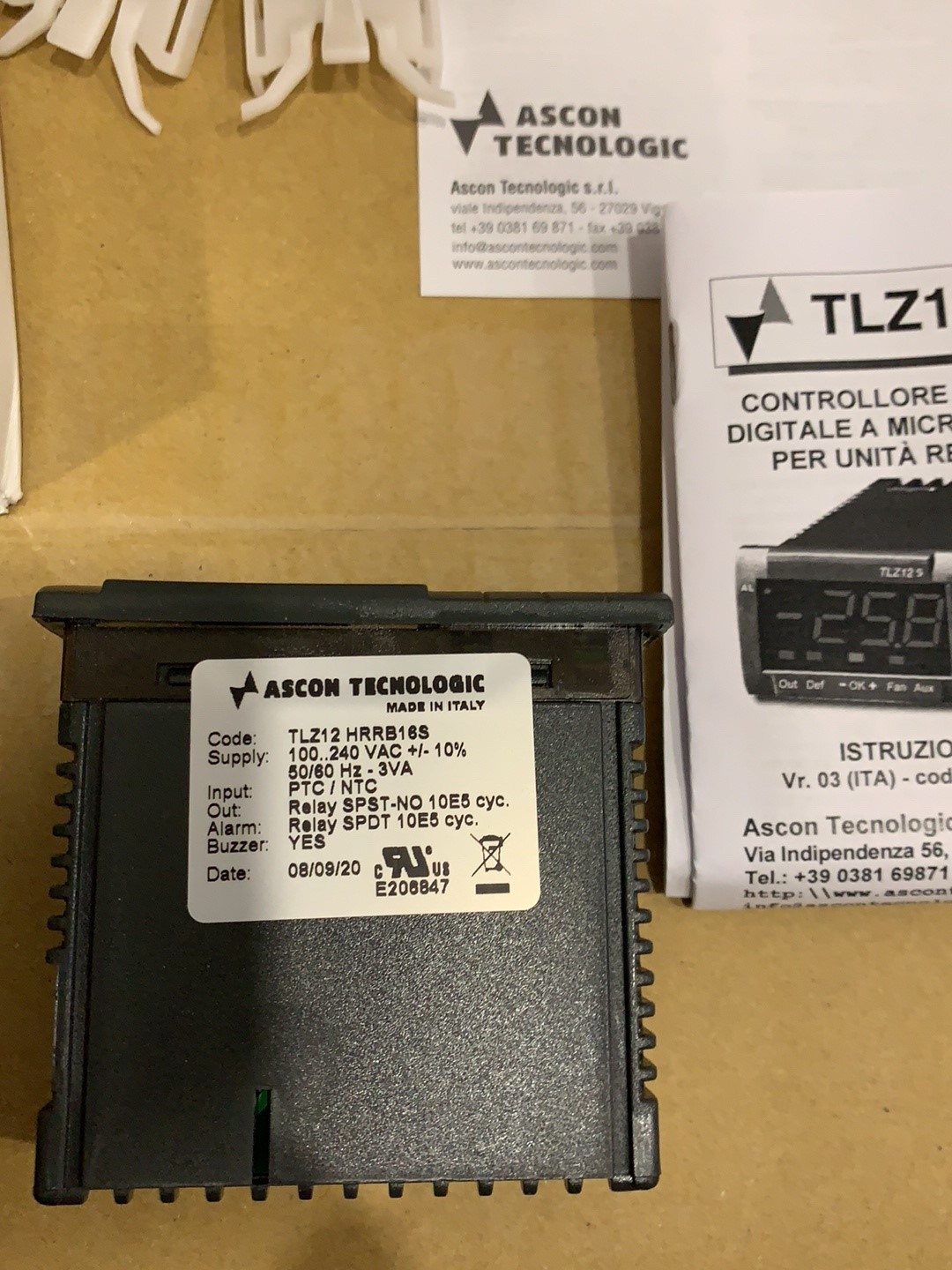 意大利Ascon温控器TLZ12 HRRB16S