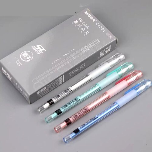 晨光C4301小艾中性笔速干ST尖0.5黑色水笔签字笔简约小清新刷题笔