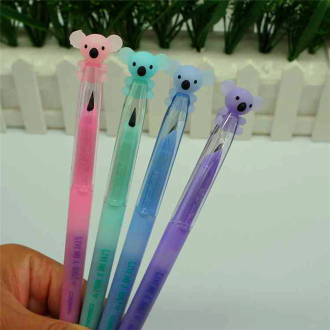 点石659-4抱抱熊 细笔尖学生可爱换囊钢笔 4钢笔4墨囊套装 满包邮