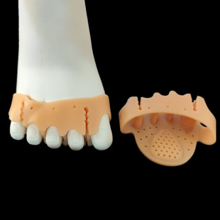 新款SEBS五孔蜂窝前掌垫梳理重叠趾拇外翻分趾器柔软透气前半垫