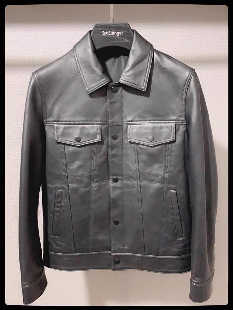 真皮羽绒夹克机车真皮皮衣男鹅绒