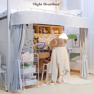 宿舍U型外扩桌帘遮光床帘学生寝室下铺专用上床下桌子遮挡隐私帘