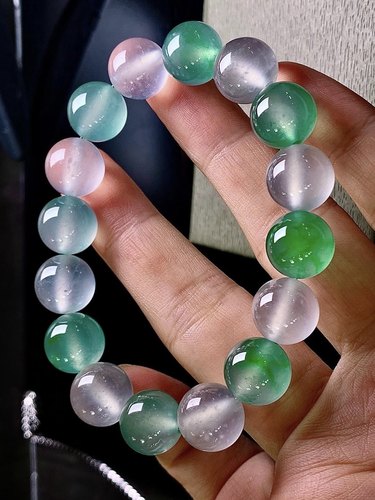 缅甸mian缅甸冰种项链如意平安扣