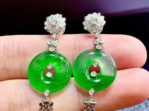 非定制商品私拍无效缅甸翡翠A货手串项链冰种飘花平安扣冰链子