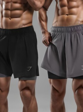 渠道货正品Gymshark内衬运动短裤
