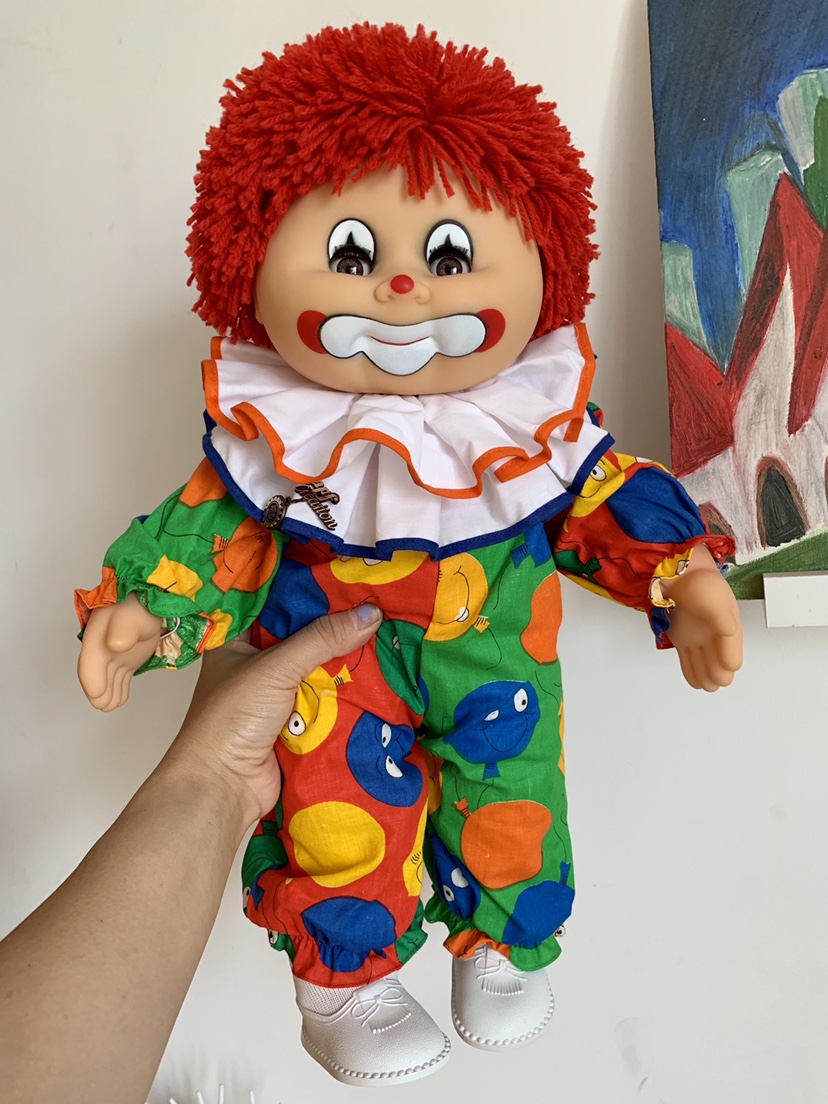 小丑德国胶皮绝版古董娃娃