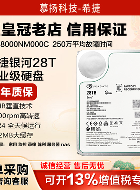 希捷银河企业级ST28000NM000C氦气盘28TB机械硬盘服务器监控盘NAS
