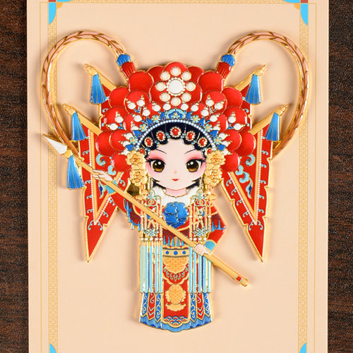 创意京剧脸谱人物冰箱贴