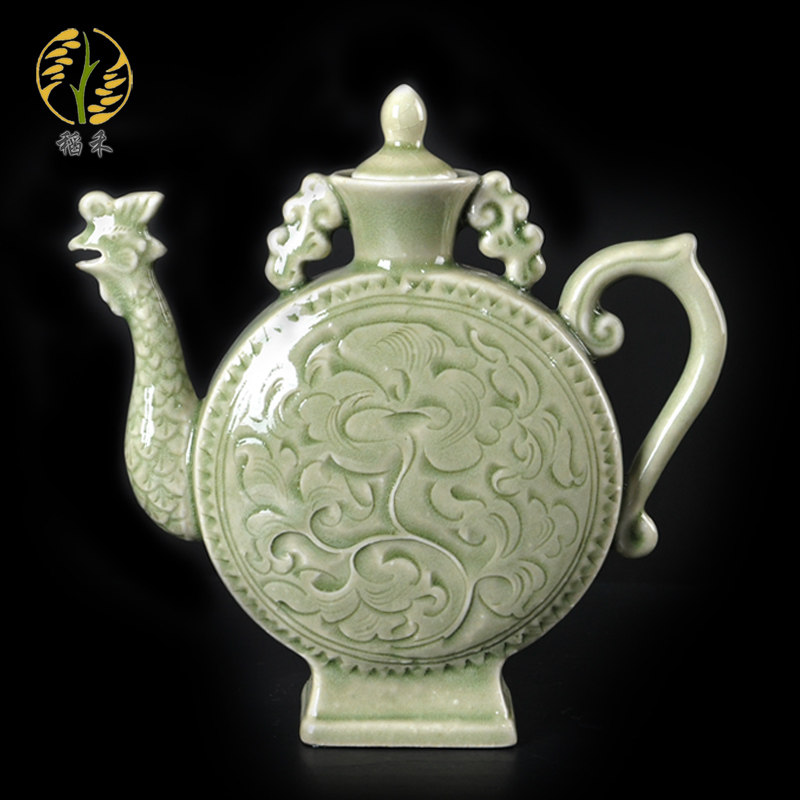 Yao, porcelain Fengming pot ceramics Wine suit originality flagon trumpet Liquor and Spirits flagon household Chinese style giftin the Festive supplies/Gift , Gift ideas , Creative Ceramics  category - from Buy2taobao.com to provide professional Taobao agent buy service
