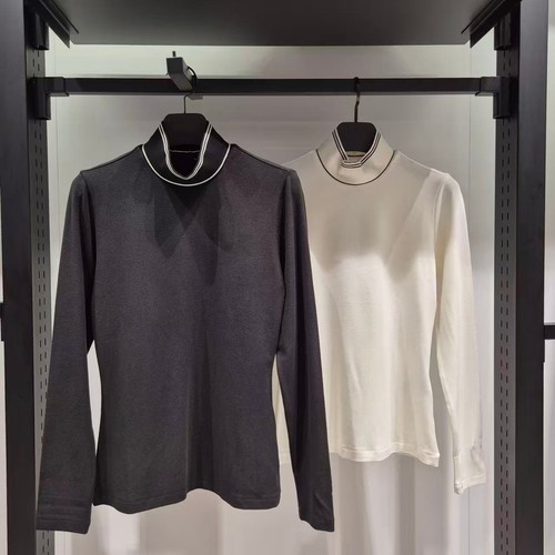 女款高领抓绒保暖长袖t恤打底衫