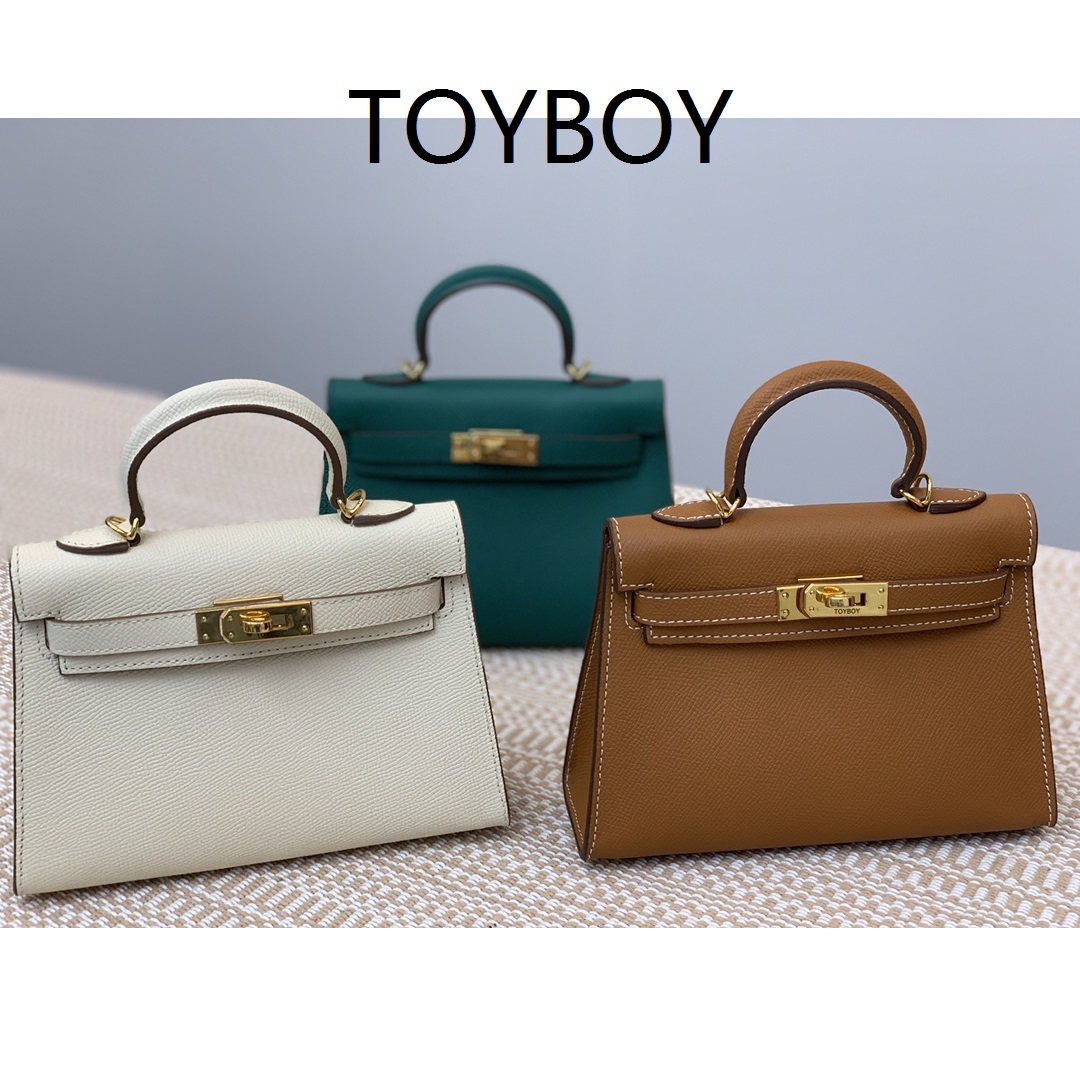 潮牌toyboy官网正品迷你凯莉包二代mini掌纹真皮单肩手提斜挎女包