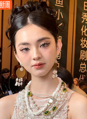 新娘耳环项链贝壳礼服晨袍耳饰品