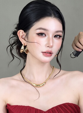 新娘项链耳环耳饰夸张金属高级感颈链锁骨链项圈结婚纱礼服配饰品