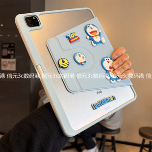 蓝胖子360旋转亚克力适用于OPPOPadAir5平板保护套OPPOPad4Pro笔槽13.2/12.1寸oppopad3防弯10.36可爱opd2501