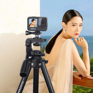 GoPro运动相机三脚架拍摄支架手机单反摄影双机位大疆action配件