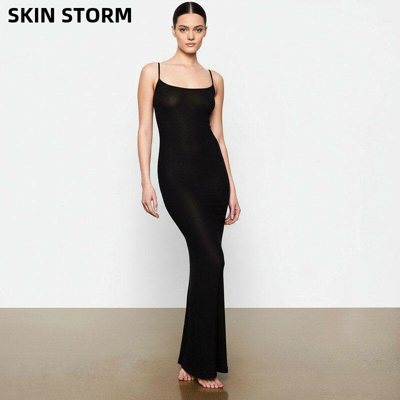 SKIMS连衣裙后妈裙卡戴珊风辣妹吊带裙修身显瘦SKIN STORM包臀裙