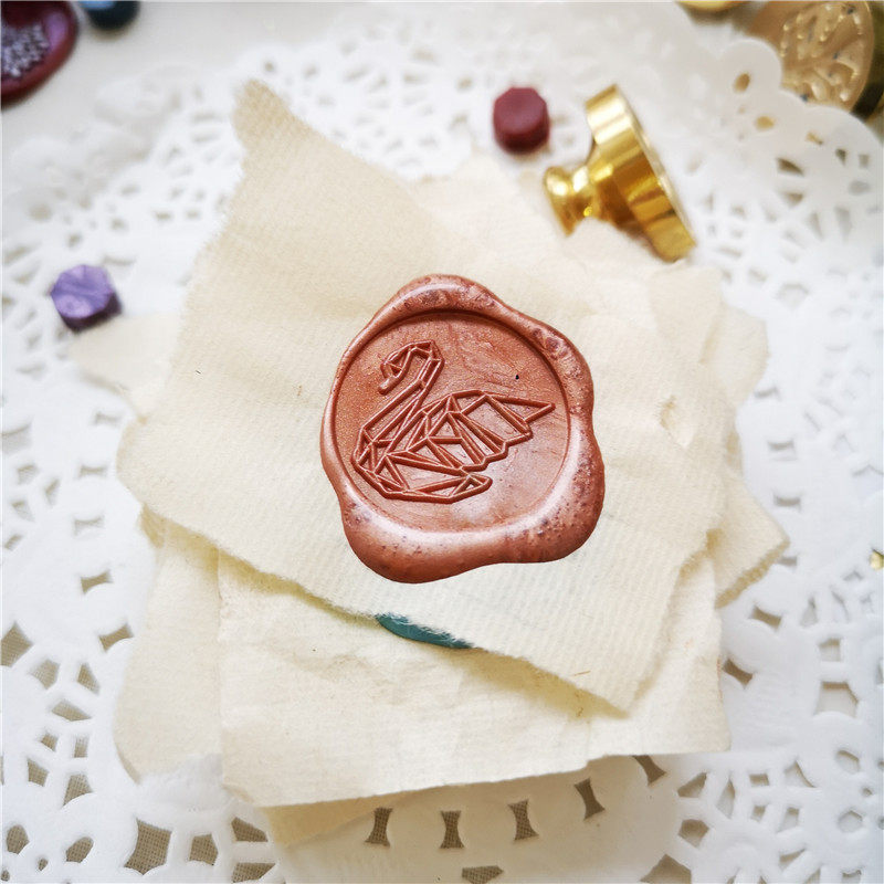 火漆几何图形印章纸飞机蝴蝶天鹅千纸鹤鹿头独角兽船简单款式印章
