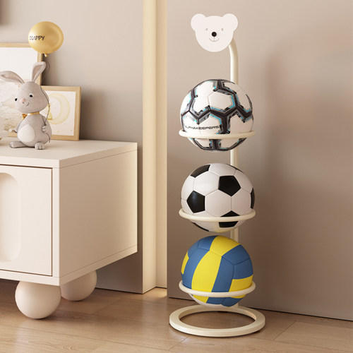 球类收纳层架家用篮球置物架儿童室内运动器材落地排球足球摆放架