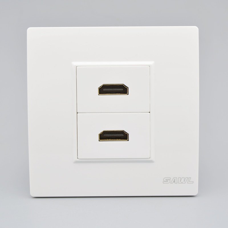 86型双口HDMI多媒体面板 高清数字电视2.0版HDMI插座延长线面板插,电子/电工,电脑+电视插座,淘宝优惠券,粉丝福利购,淘宝优惠卷