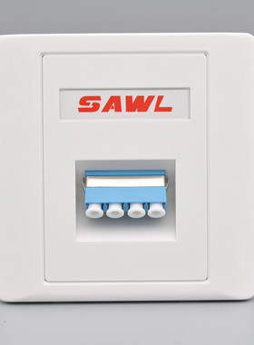 86型宽带斜口4芯LC光纤面板单两位双芯LC光纤耦合器信息插座面板