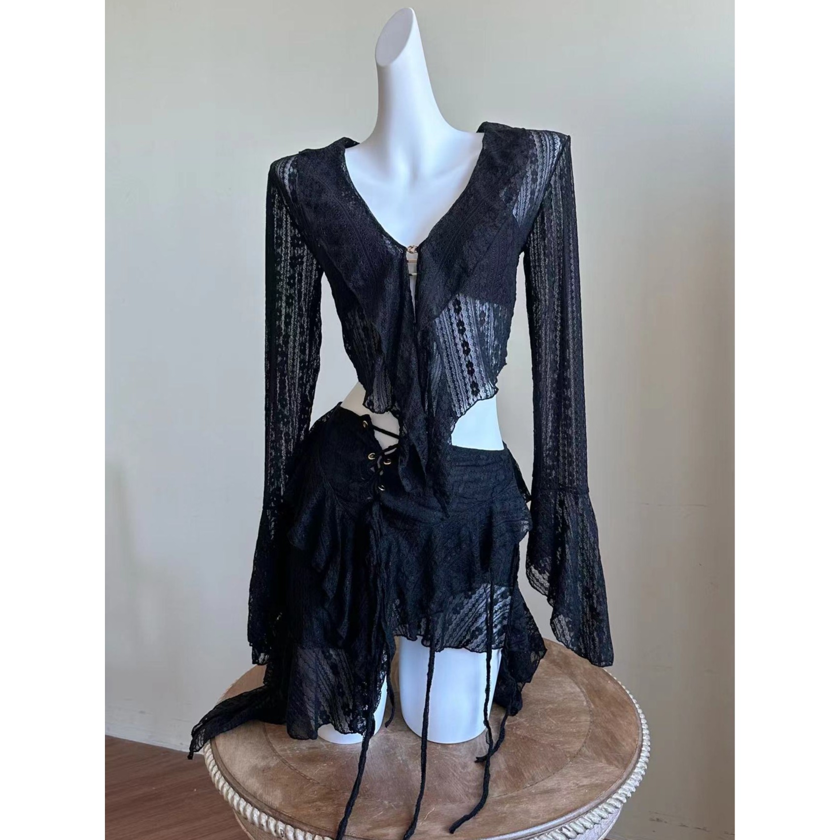 【治愈系】 比基尼分体泳衣女四件套性感小胸海边度假泳装3051