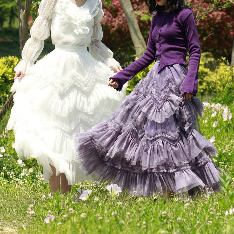 85厘米蛋糕裙显瘦A字设计师款