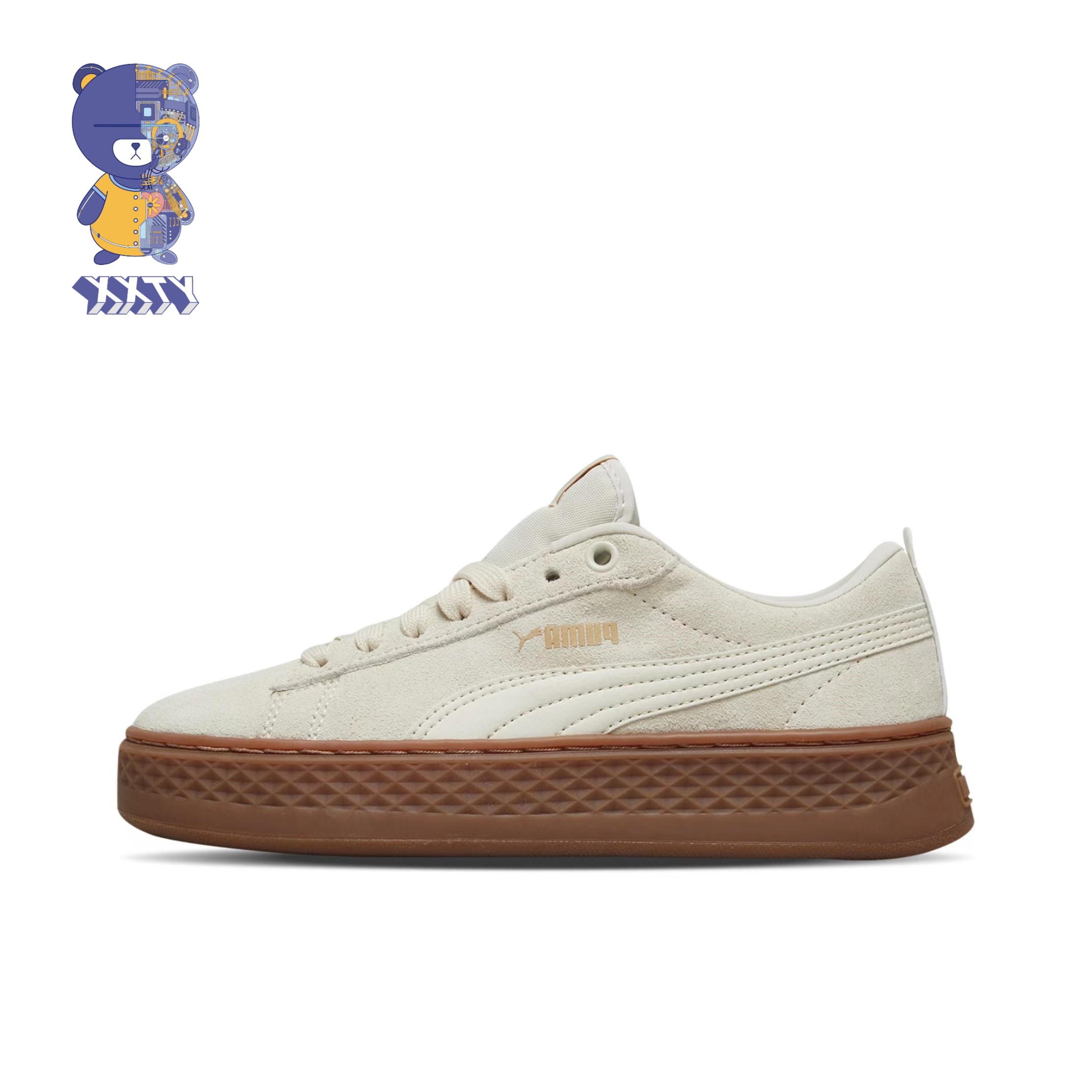 彪马puma smash platform黑白蕾哈娜低帮复古松糕鞋女板鞋366488