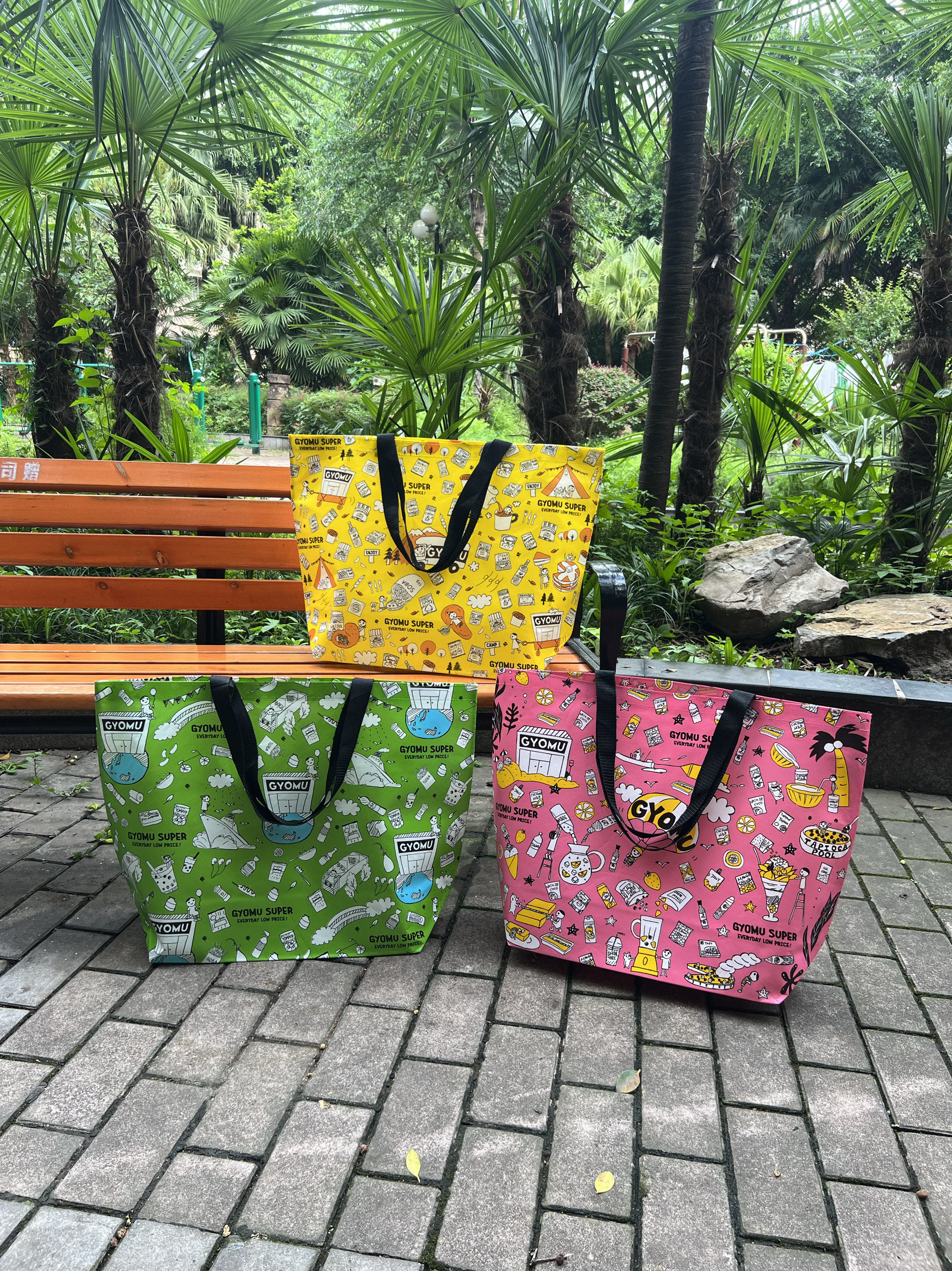 3个包邮卡通大容量无纺布防水环保袋购物袋手提超市买菜包收纳袋