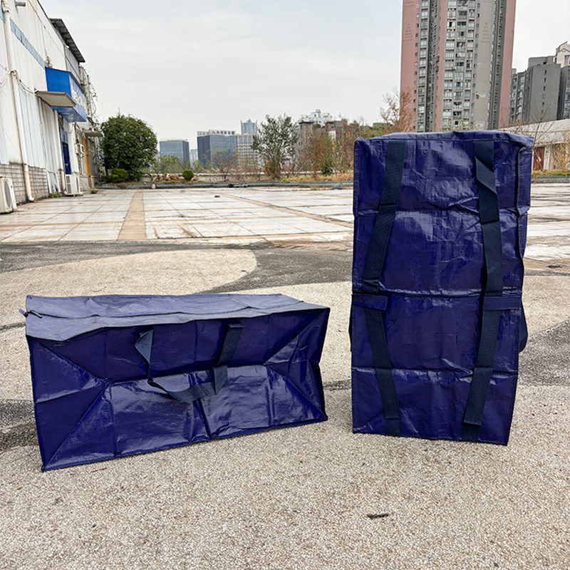 可双肩拉链大容量编织袋收纳袋