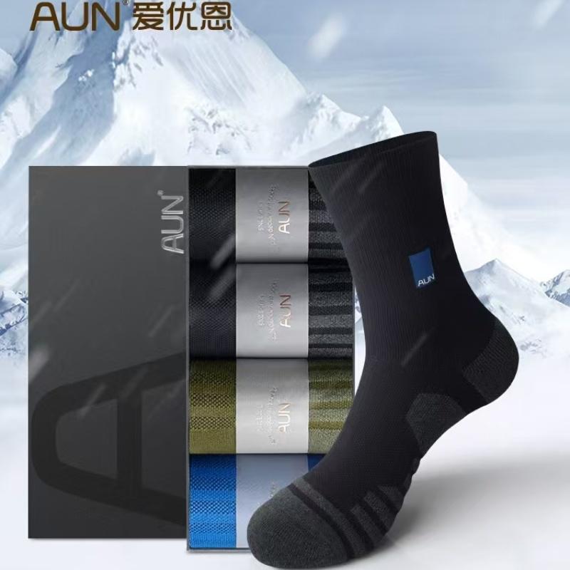 透气秋冬款毛巾底中高筒袜保暖