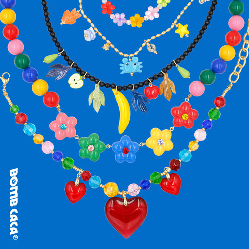 BOMBCACA 项链多多合集 彩色撞色多巴胺夸张项链度假项链女