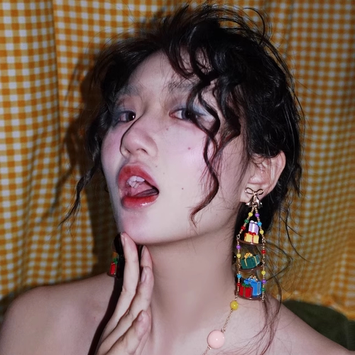 BOMBCACA玩具屋系列 礼物盒子 原创彩色红黄蓝童趣个性节日耳环女