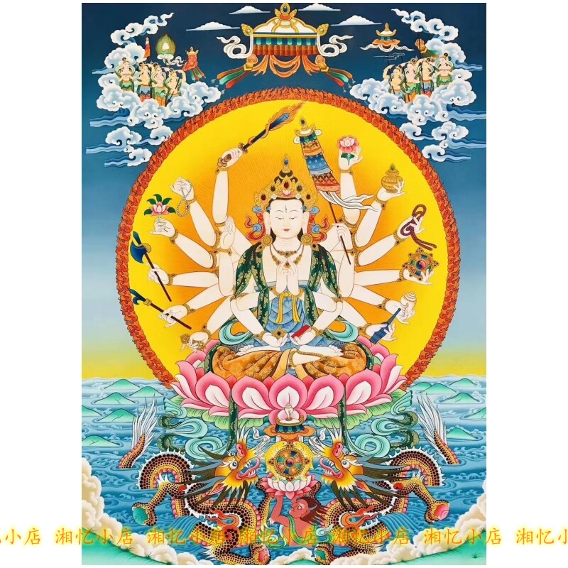 印花纯棉套件餐厅佛堂人物十字绣