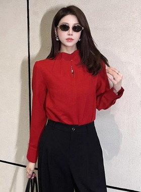 DI-SUI迪素欧货2025秋冬新品女装37006精致感羊毛舒适温柔风衬衫