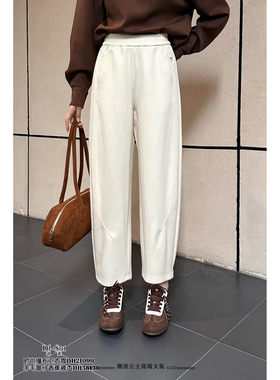特价DI-SUI迪素欧货2025秋冬新品女装36138简约松紧腰休闲直筒裤