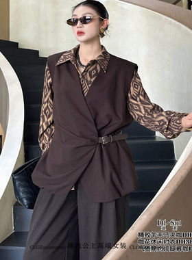 DI-SUI迪素欧货2025秋冬新品女装38096精致设计感羊毛马甲外套