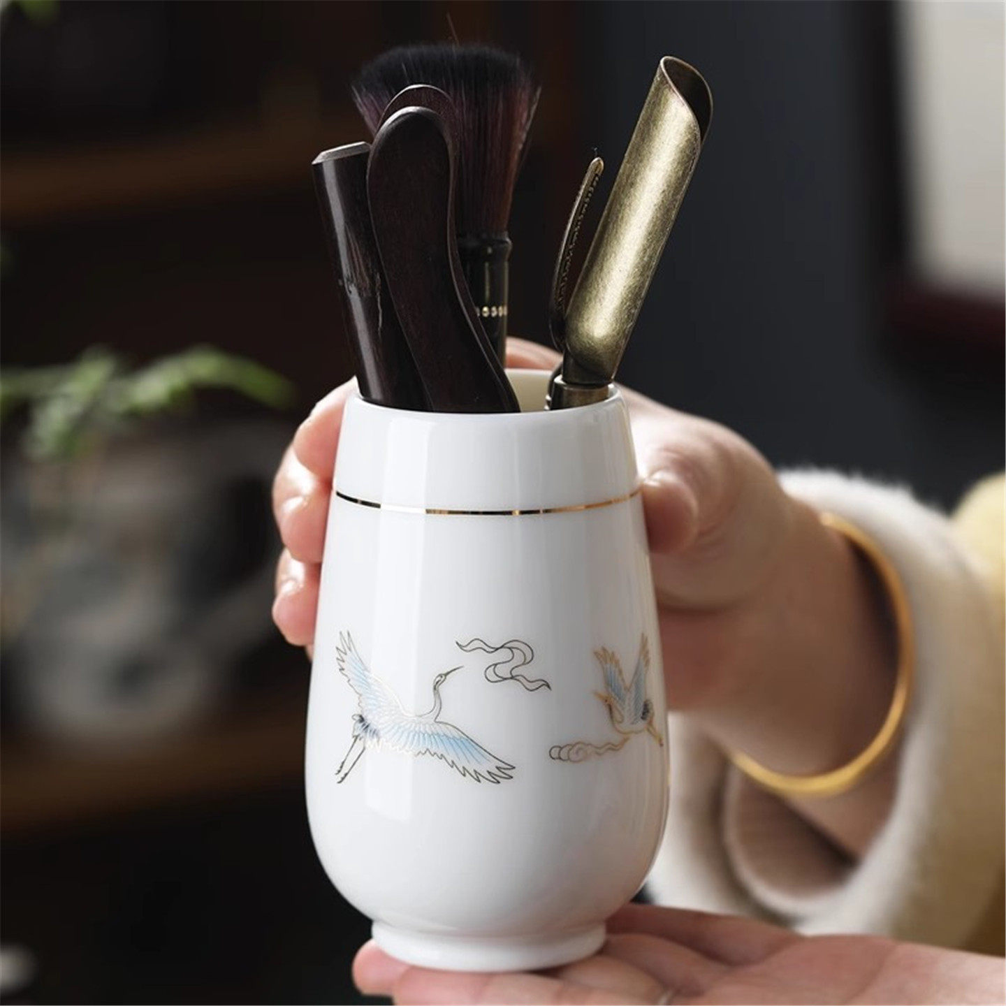 茶道配件六君子高档陶瓷配件齐全图片